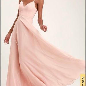 Lulus blush Maxi dress